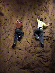 Tanner and Devin climbing to the top.